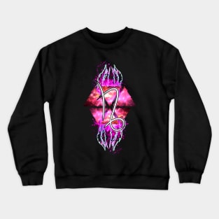 Capricorn Zodiac - Pink Abstract Crewneck Sweatshirt